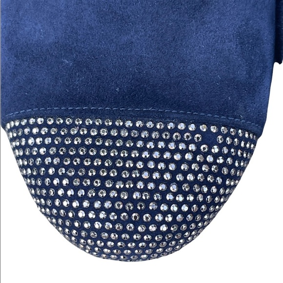 Stuart Weizmann Lingo Silver Stud Cap Slip On Loafers Flats 5.5M - Picture 9 of 10